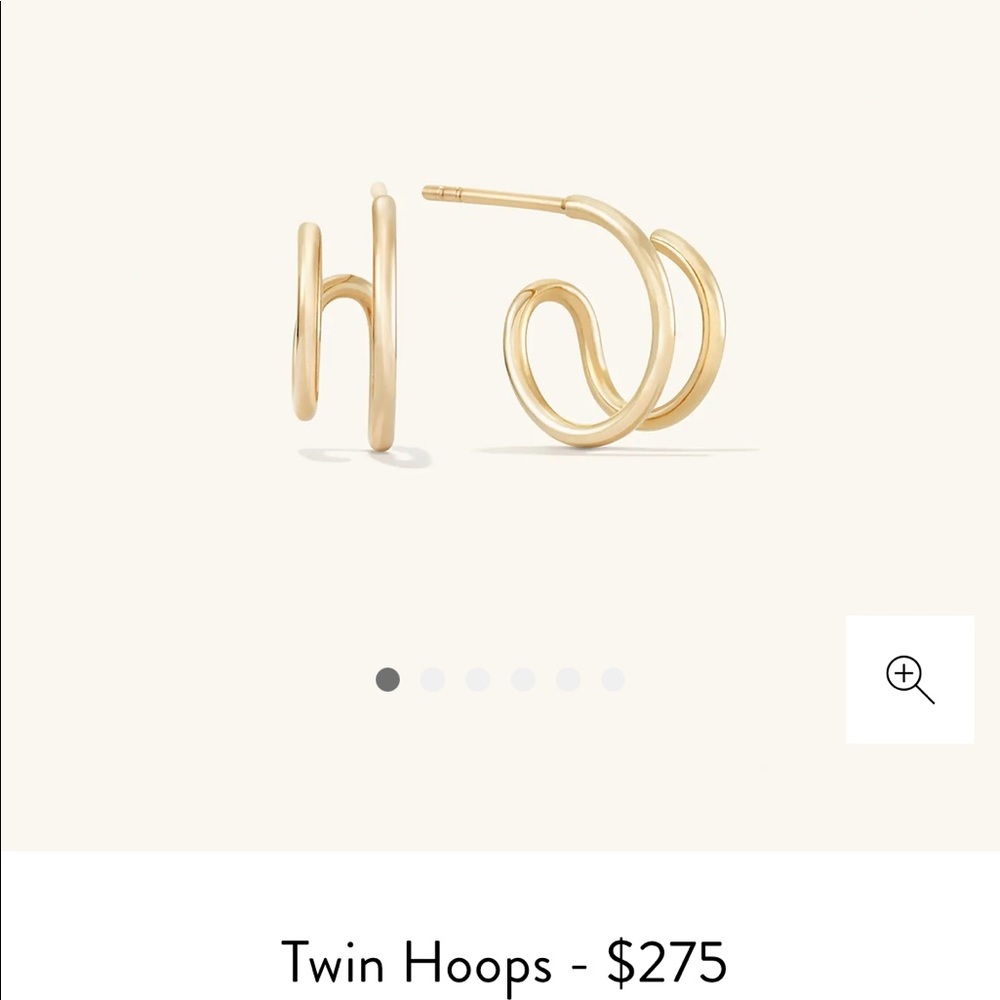 Mejuri 14K Yellow Gold Twin Hoops